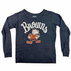 NFL Cleveland Browns Women’s Size Large Long Sleeve Graphic Tee 1946 Mascot Ohio